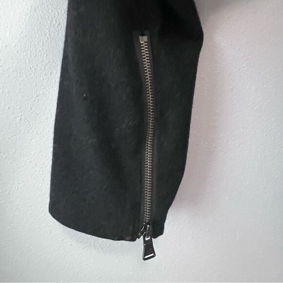 Express Wool Blend Asymmetrical Moto Style Jacket Size L - Picture 4 of 9